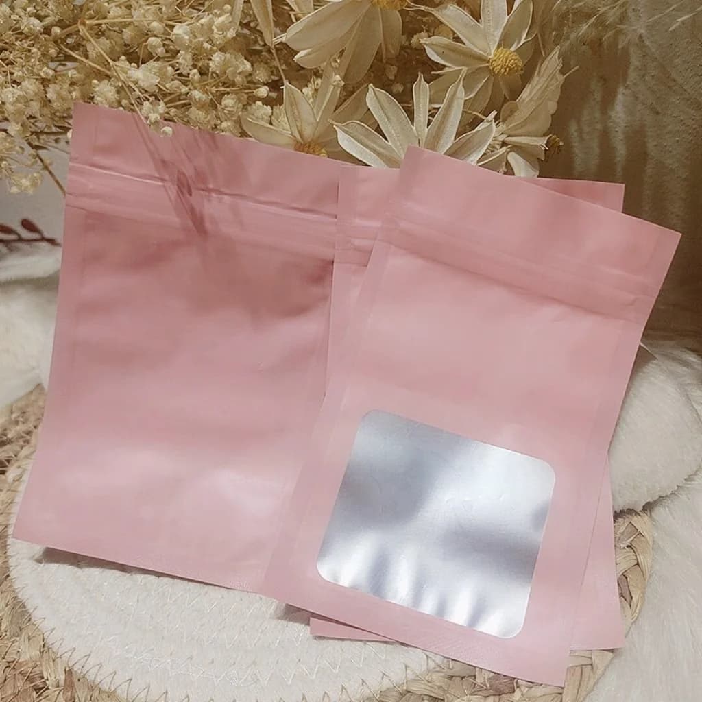 Frosted Plastic Ziplock Bags for Nail Tools and Press-On Nails