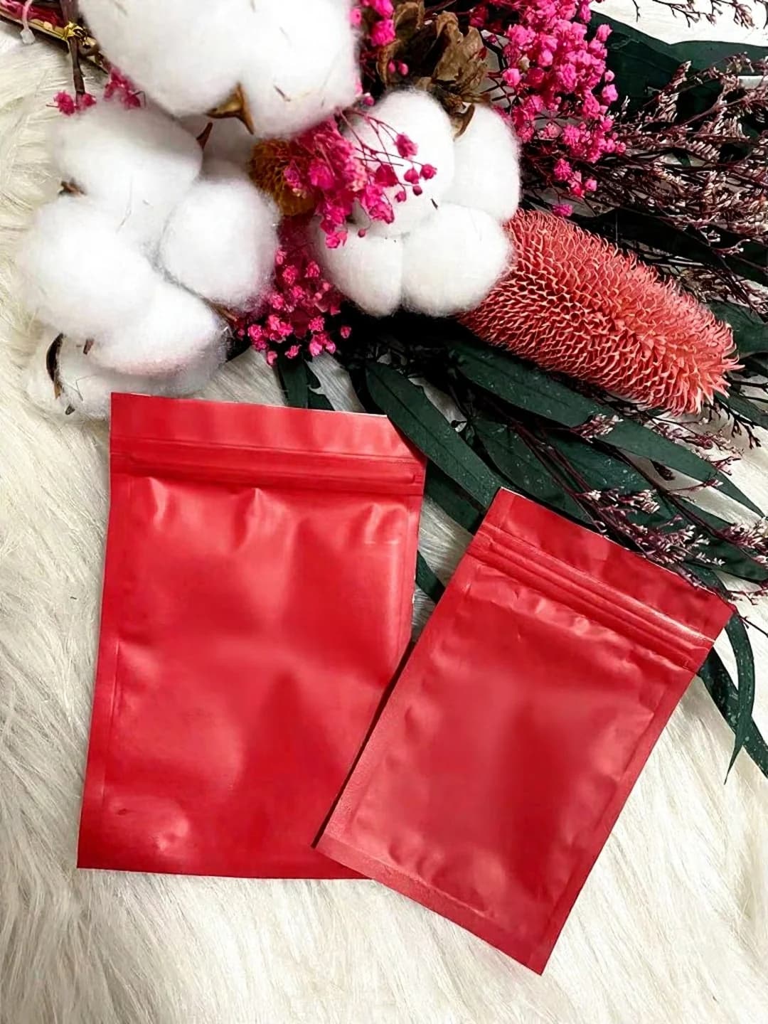 Frosted Plastic Ziplock Bags for Nail Tools and Press-On Nails