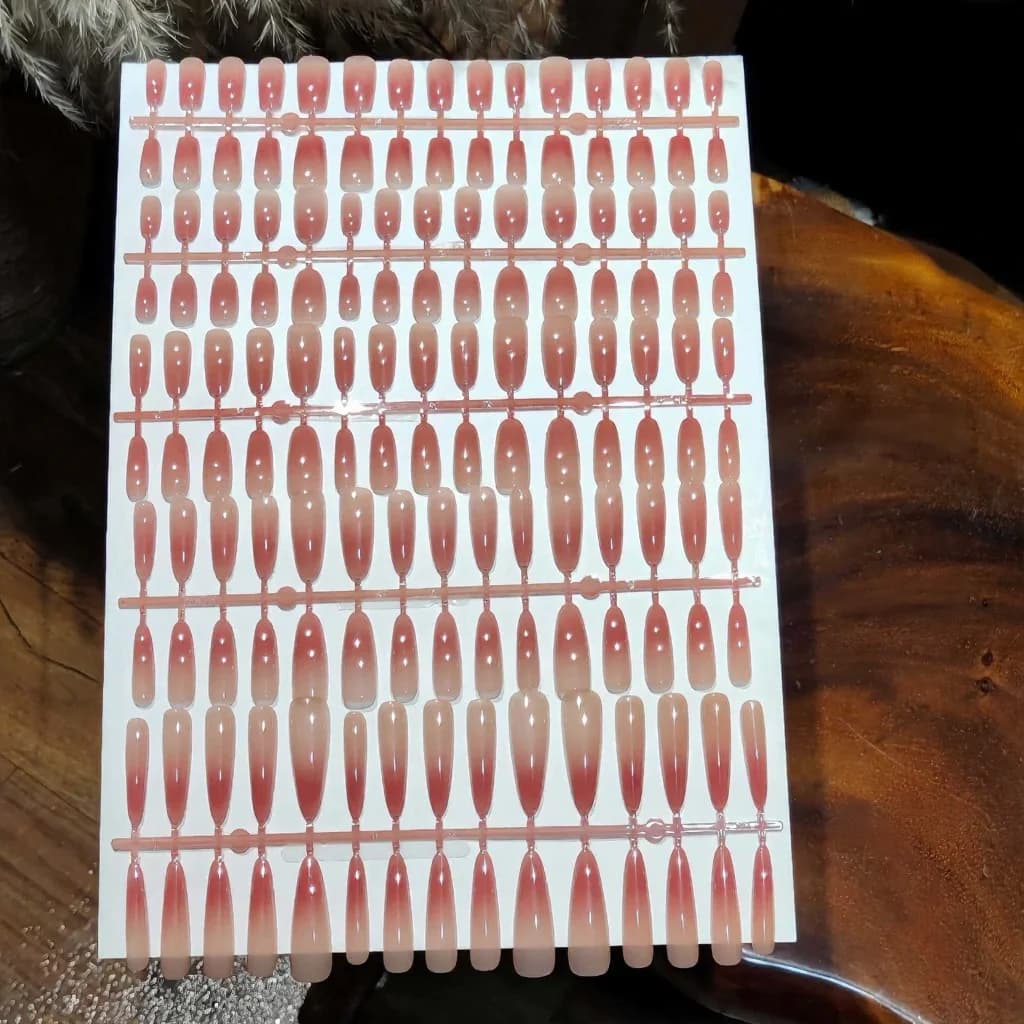 Press-On Nails Set Short Medium Long Oval Stiletto Shape 30 Pieces