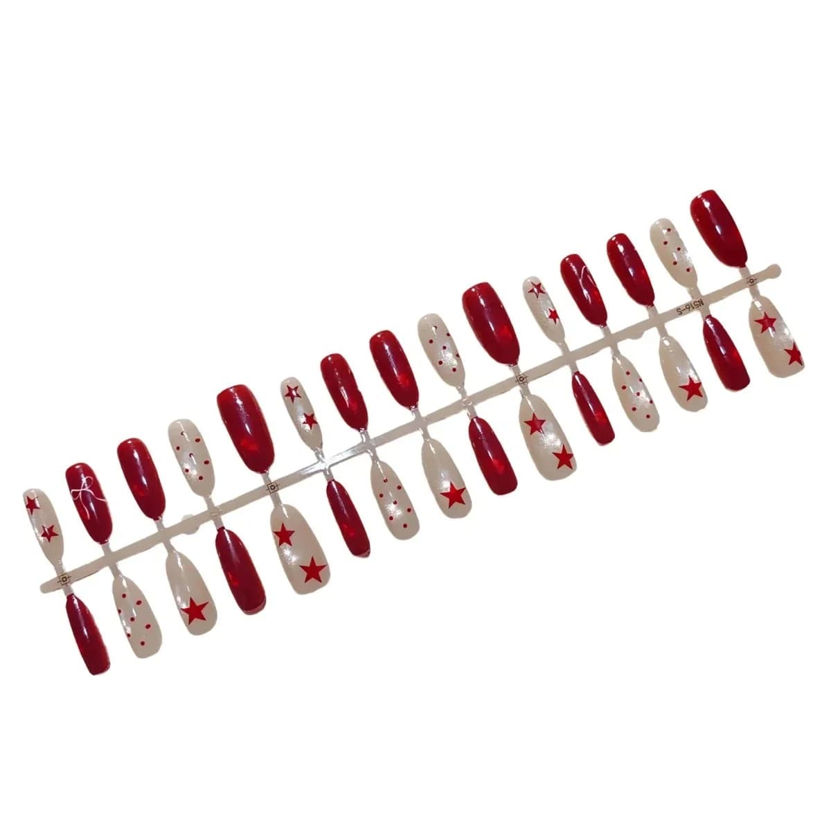 Starry Wine Red Cat Eye Press On Nails Medium Oval Shape