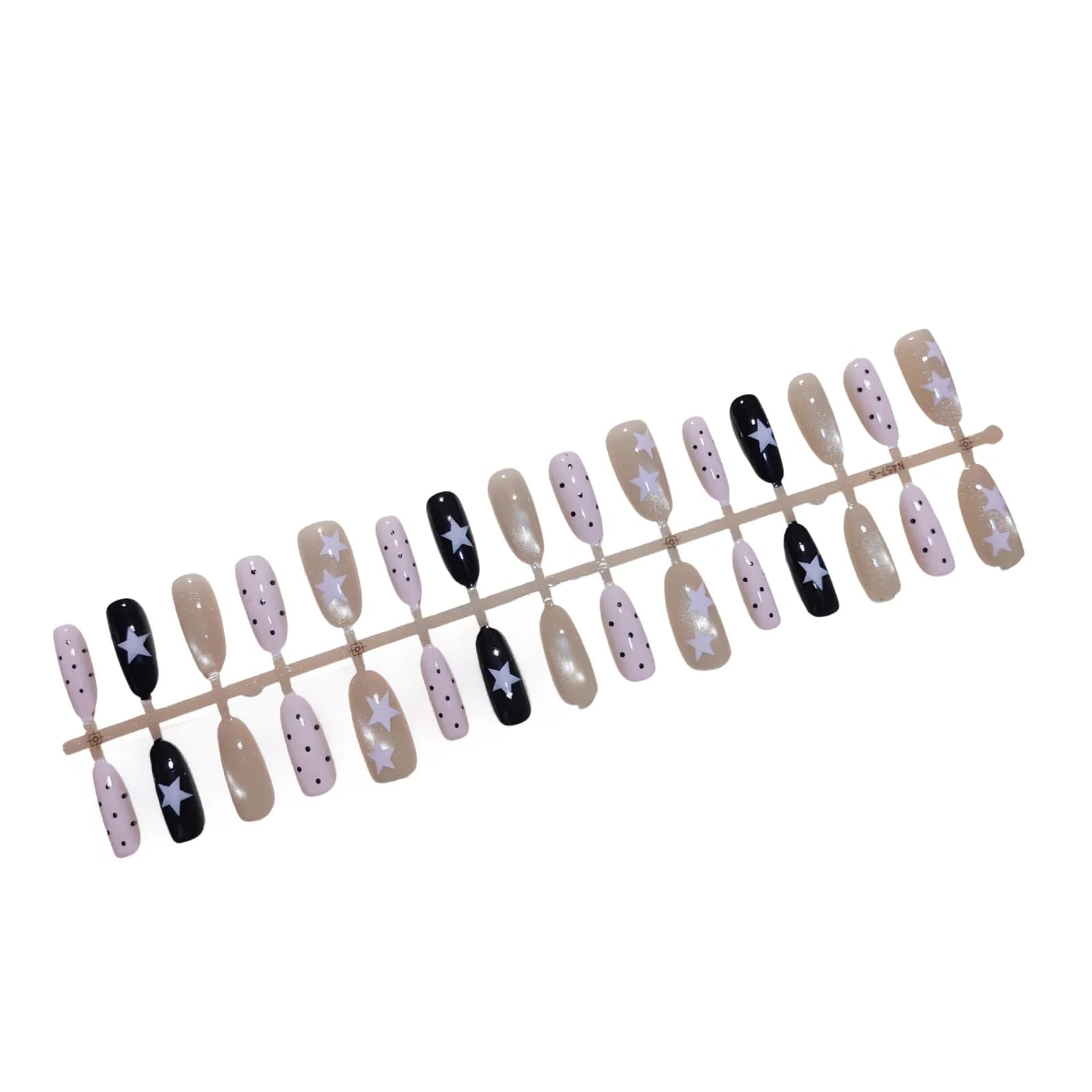 Cat Eye Press On Nails Misty Pink Oval Shape 30 Pieces