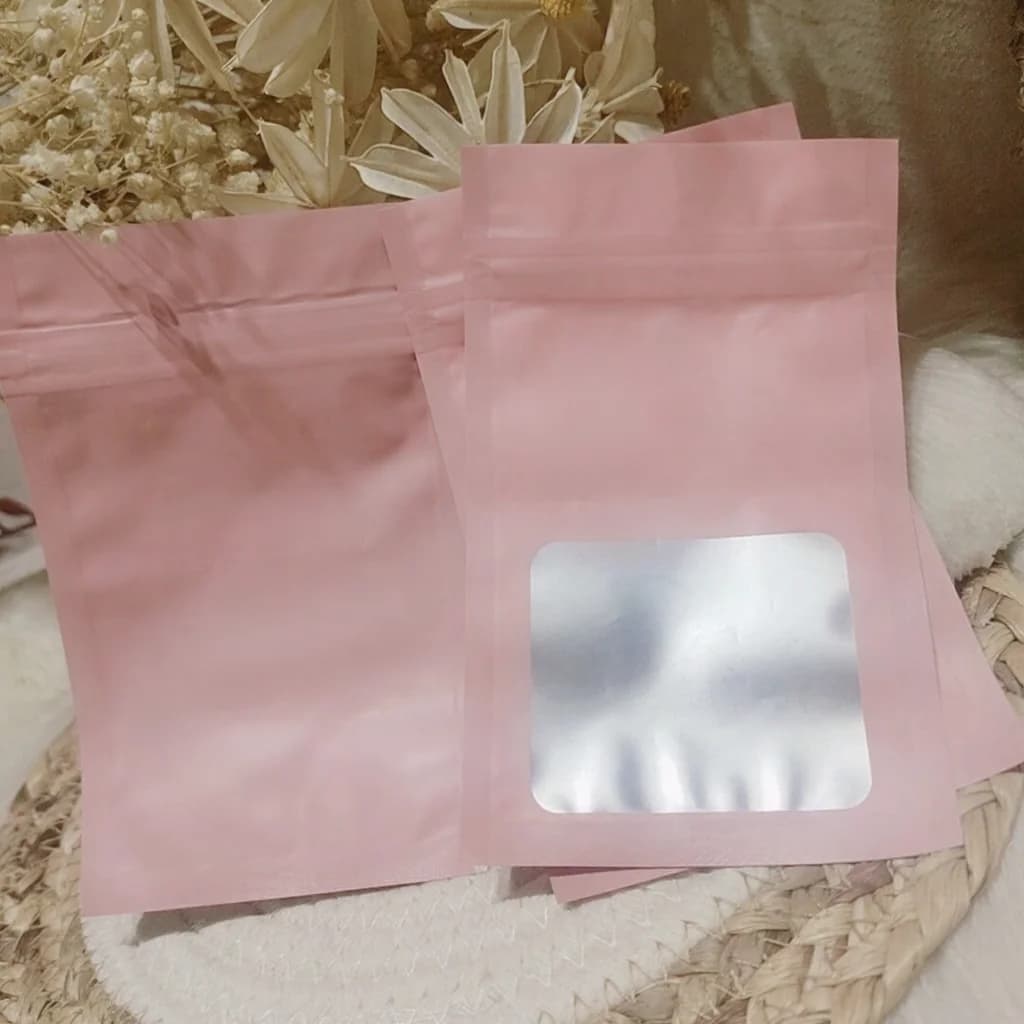 Frosted Plastic Ziplock Bags for Nail Tools and Press-On Nails