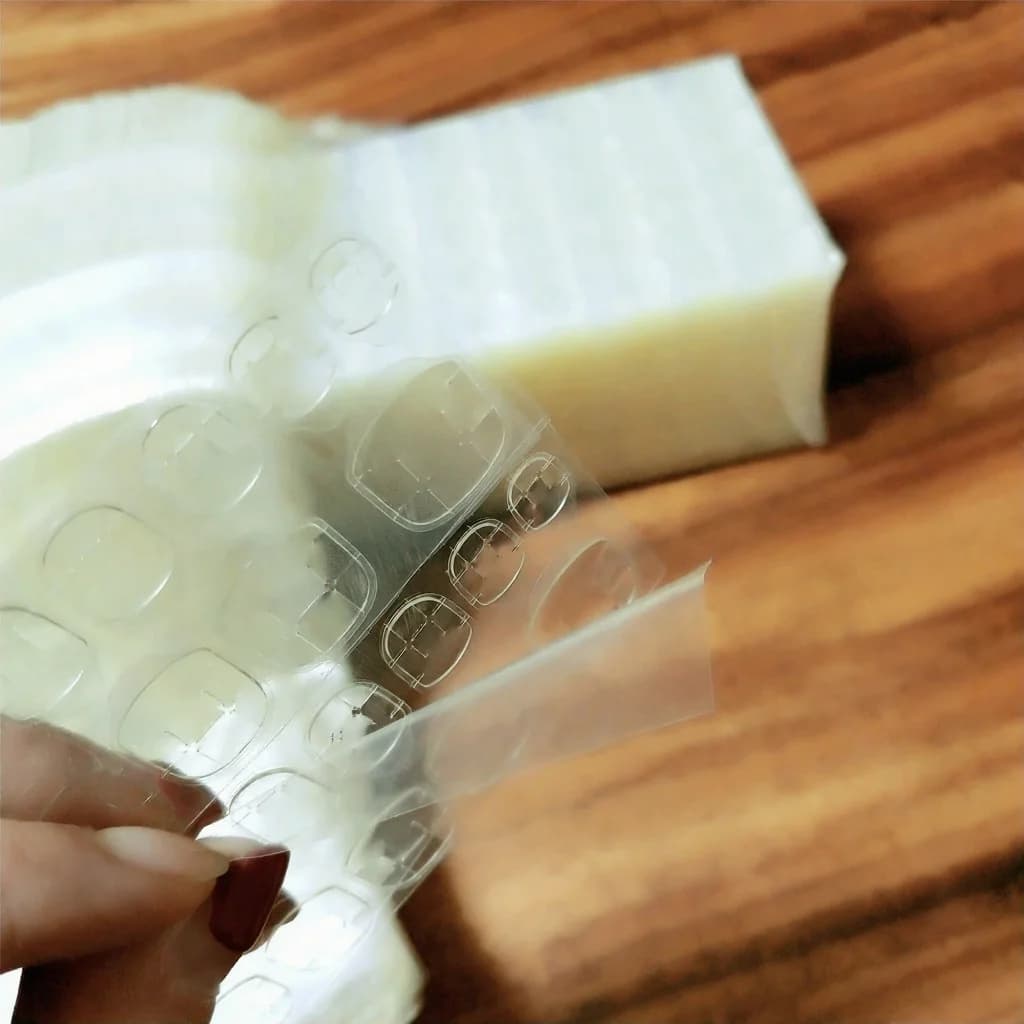 Yellow Jelly Double-Sided Nail Adhesive Tabs for Press-On Nails