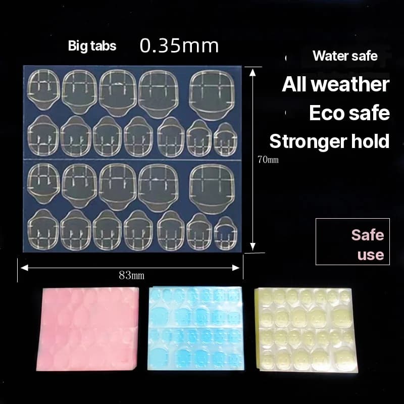 Reusable Double-Sided Nail Adhesive Tabs for Press-On Nails